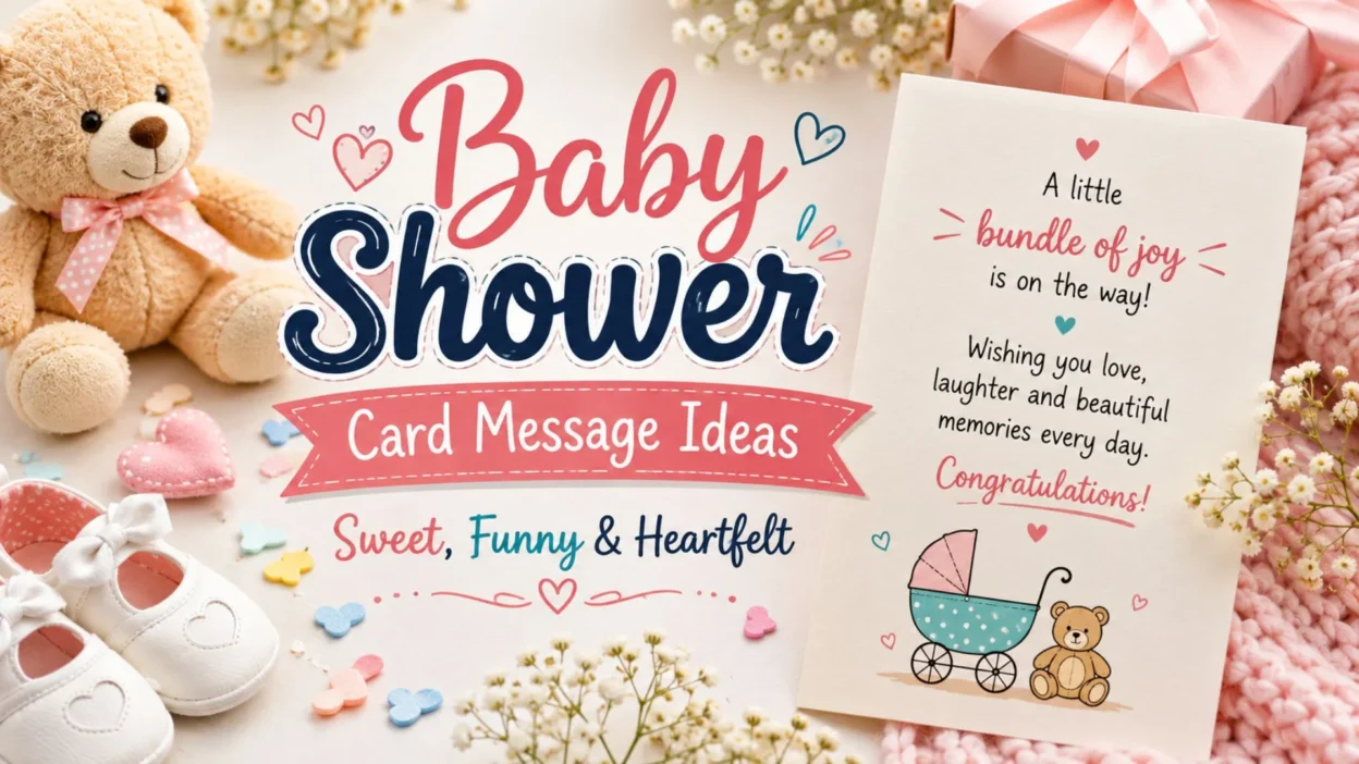 Baby shower card message ideas with sweet, funny, and heartfelt wishes for parents-to-be