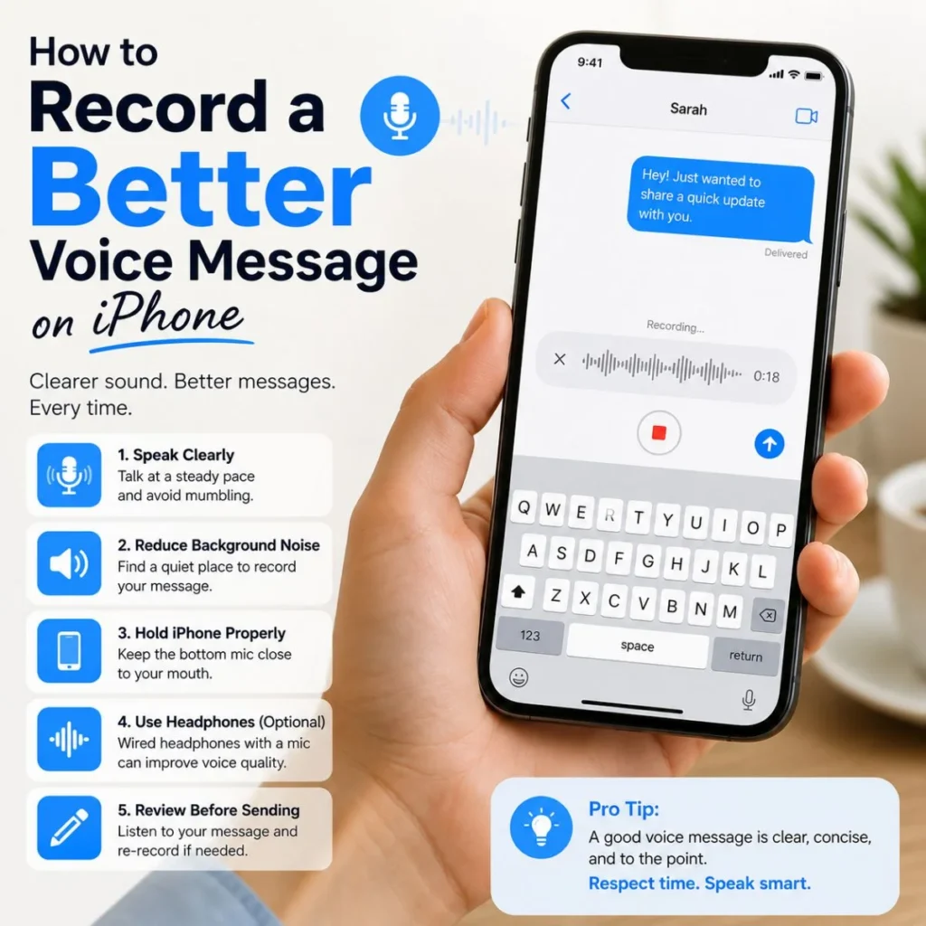 How to record a better voice message on iPhone with clear sound and simple recording tips