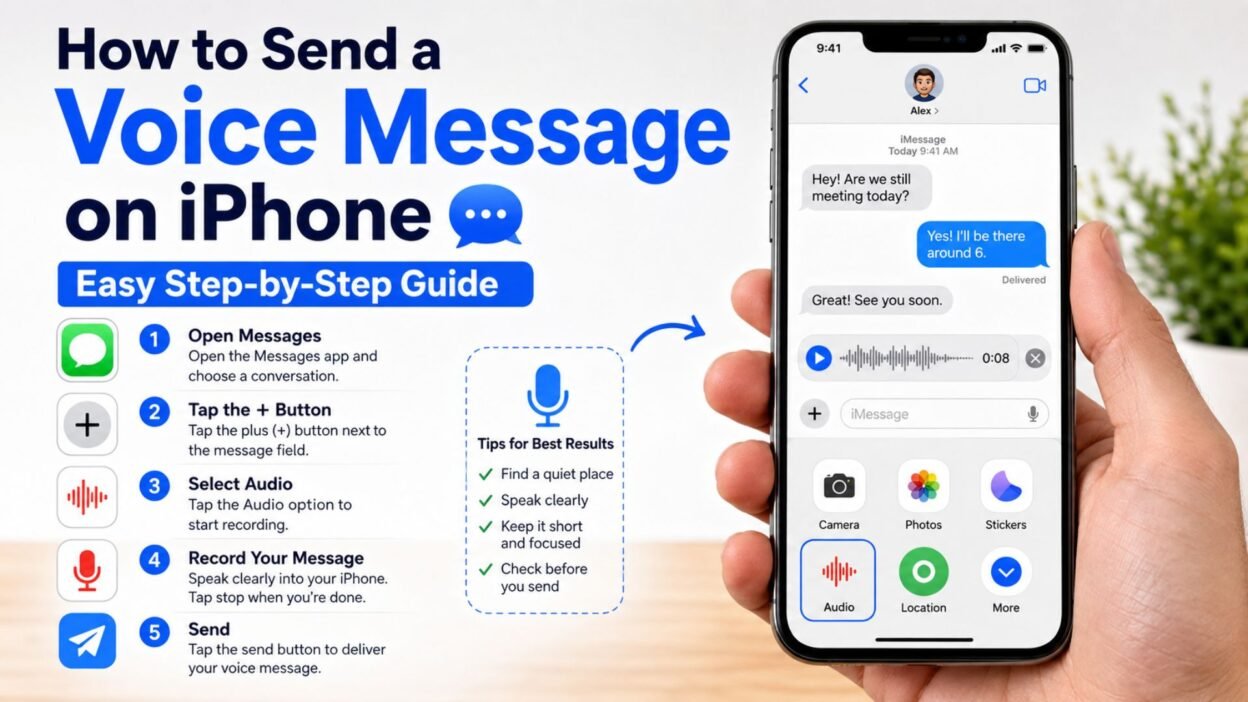 How to send a voice message on iPhone with easy step-by-step instructions and audio recording tips