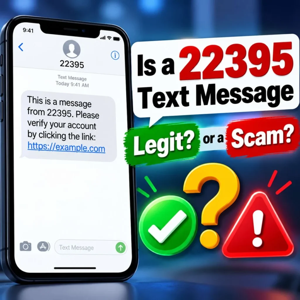 22395 text message asking for account verification — learn whether it is legitimate or a scam