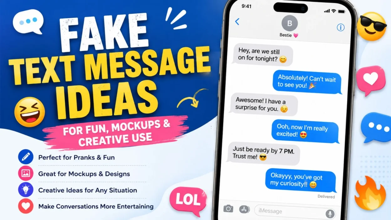 Fake text message ideas for fun, mockups, creative projects, and fictional conversations