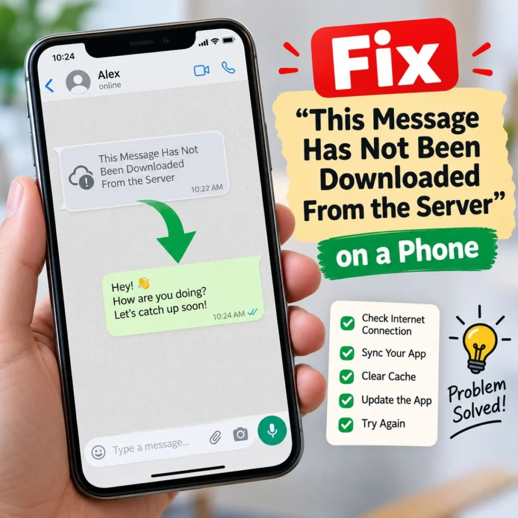 Fix “This Message Has Not Been Downloaded From the Server” error on a phone