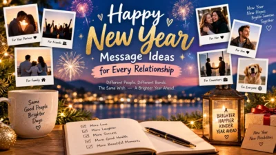 Happy New Year message ideas for partners, friends, family, coworkers, and loved ones