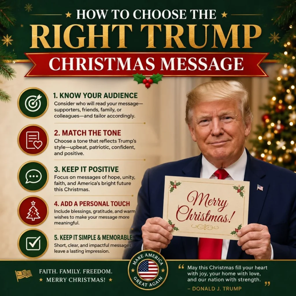 Trump Christmas message guide with five tips for creating a positive and memorable holiday greeting