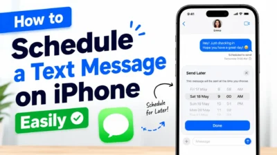 How to schedule a text message on iPhone using the Send Later feature in Messages