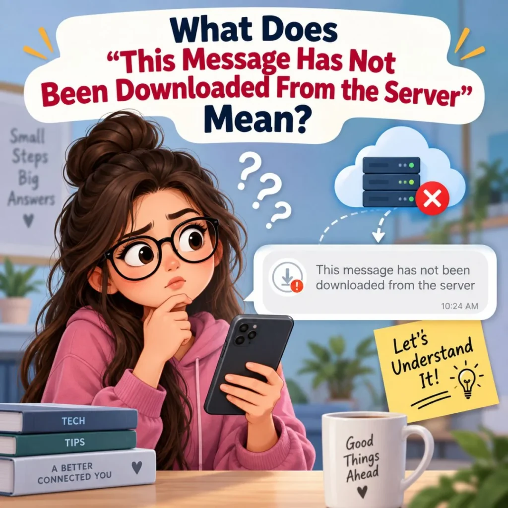 What “This Message Has Not Been Downloaded From the Server” means on a phone