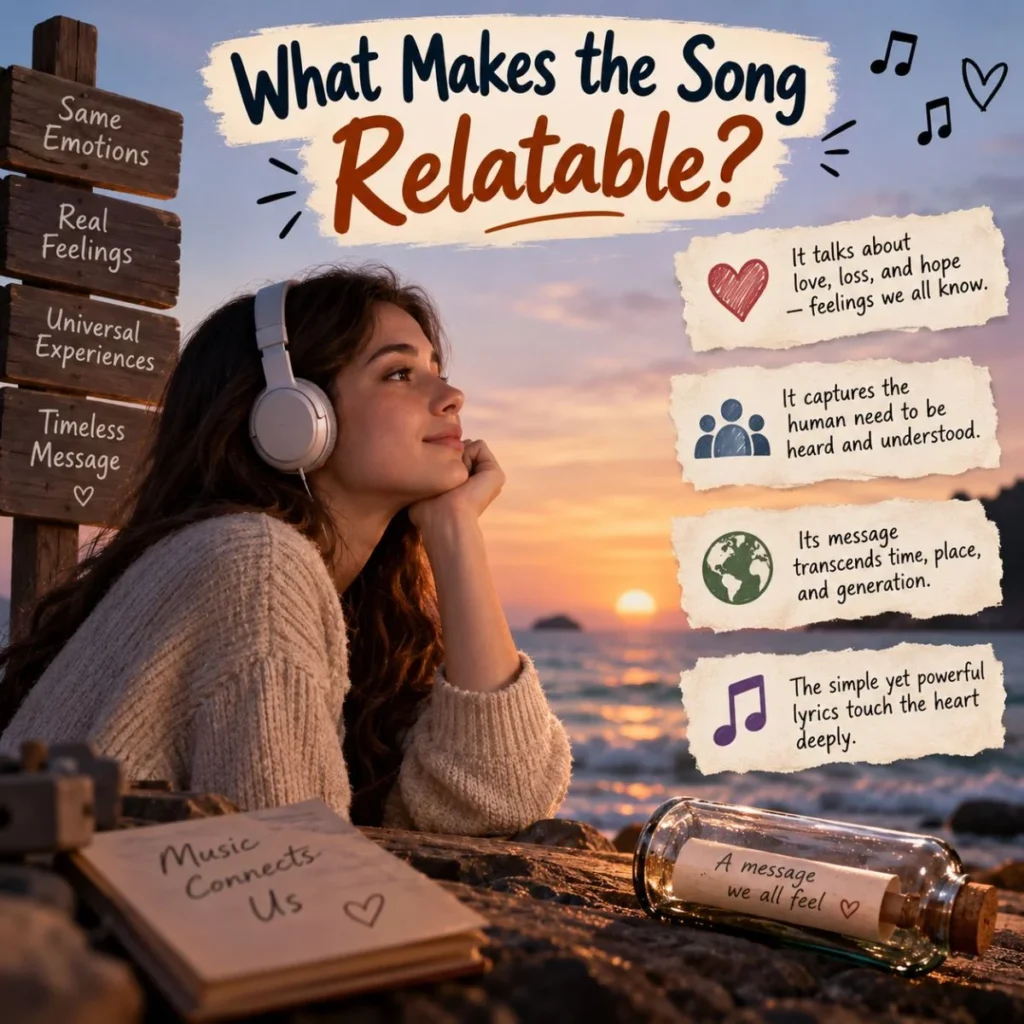 What makes a song relatable through shared emotions, love, loss, hope, and meaningful lyrics